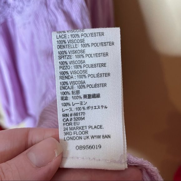 Free People Sky Full of Stars Lavender Crochet Tunic Top Size XS - Picture 13 of 15